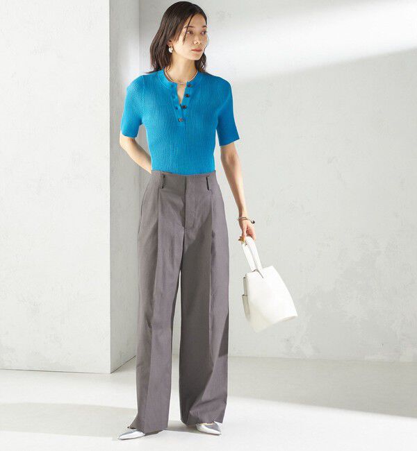 SHIPS for women「〈手洗い可能 〉ドライオックス フロント タック ストレート パンツ 25SS」|その他|