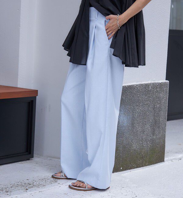 SHIPS for women「〈手洗い可能 〉ドライオックス フロント タック ストレート パンツ 25SS」|その他|