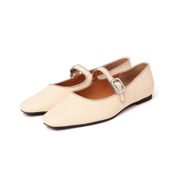 SHIPS any「【SHIPS any別注】eblouna: ビジュー メリー ジェーン フラットシューズ 24SS」|その他|ナチュラル