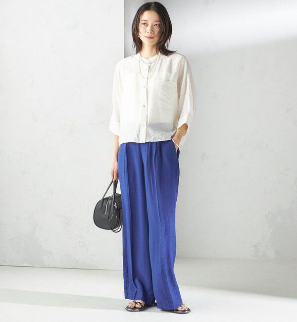 SHIPS for women「〈手洗い可能〉シルク混 シアー 羽織 シャツ」|シャツ・ブラウス|