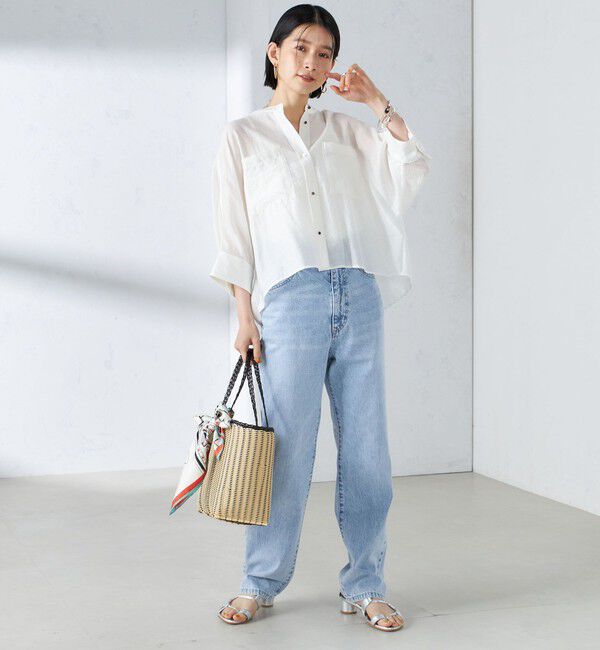 SHIPS for women「〈手洗い可能〉シルク混 シアー 羽織 シャツ」|シャツ・ブラウス|