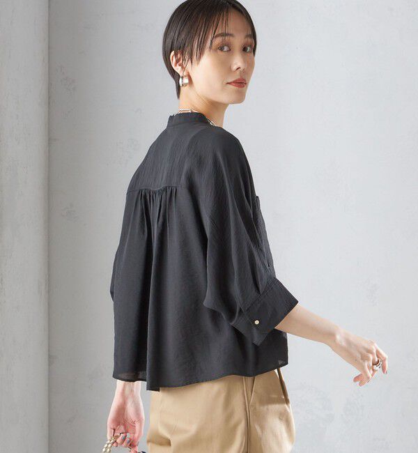 SHIPS for women「〈手洗い可能〉シルク混 シアー 羽織 シャツ」|シャツ・ブラウス|