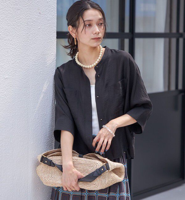 SHIPS for women「〈手洗い可能〉シルク混 シアー 羽織 シャツ」|シャツ・ブラウス|