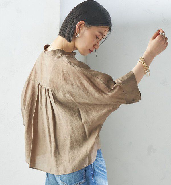 SHIPS for women「〈手洗い可能〉シルク混 シアー 羽織 シャツ」|シャツ・ブラウス|