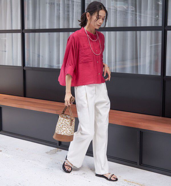 SHIPS for women「〈手洗い可能〉シルク混 シアー 羽織 シャツ」|シャツ・ブラウス|