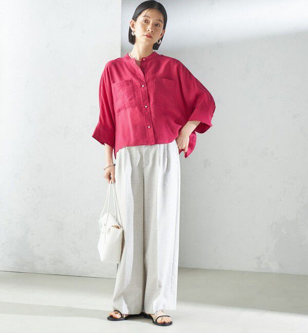 SHIPS for women「〈手洗い可能〉シルク混 シアー 羽織 シャツ」|シャツ・ブラウス|