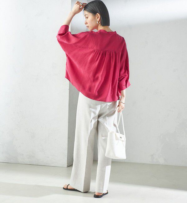 SHIPS for women「〈手洗い可能〉シルク混 シアー 羽織 シャツ」|シャツ・ブラウス|