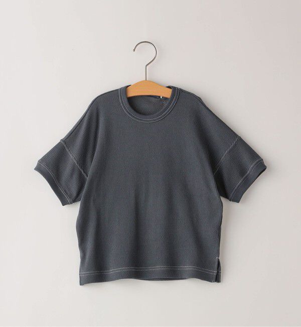 SHIPS KIDS「THYARD:85～95cm / ワッフル 半袖 TEE」|Tシャツ・カットソー|ブラック