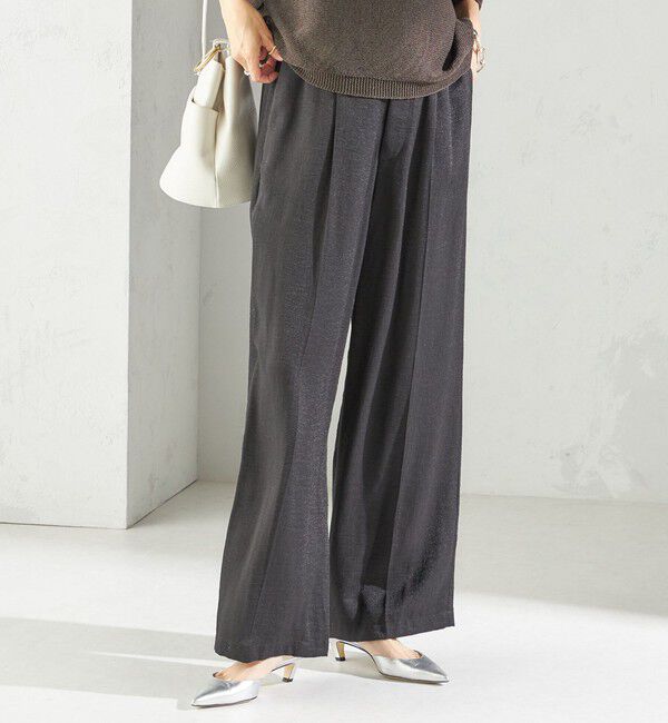 SHIPS for women「〈手洗い可能〉麻混 タック ワイド パンツ」|その他|