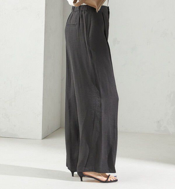 SHIPS for women「〈手洗い可能〉麻混 タック ワイド パンツ」|その他|