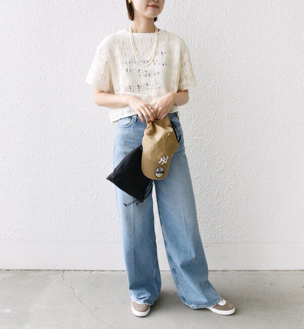 SHIPS for women「〈手洗い可能〉ローゲージ ラッセル 半袖 TEE」|Tシャツ・カットソー|