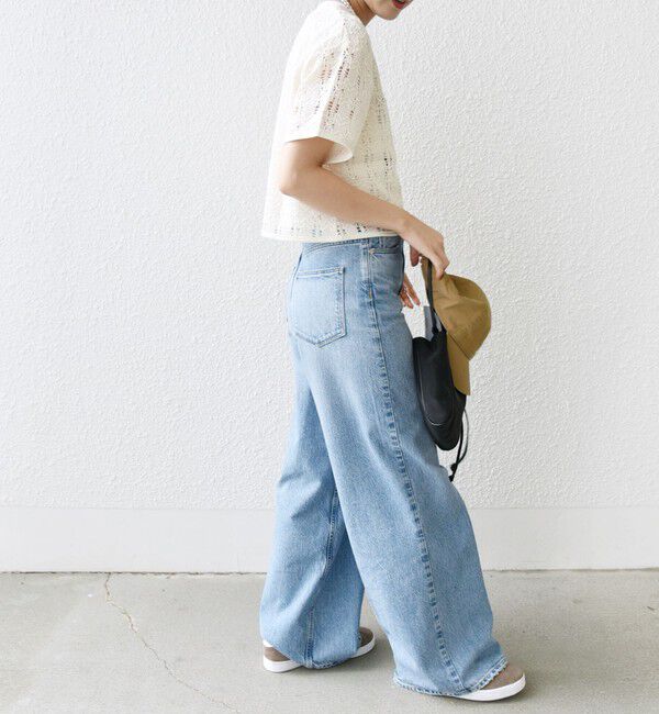 SHIPS for women「〈手洗い可能〉ローゲージ ラッセル 半袖 TEE」|Tシャツ・カットソー|