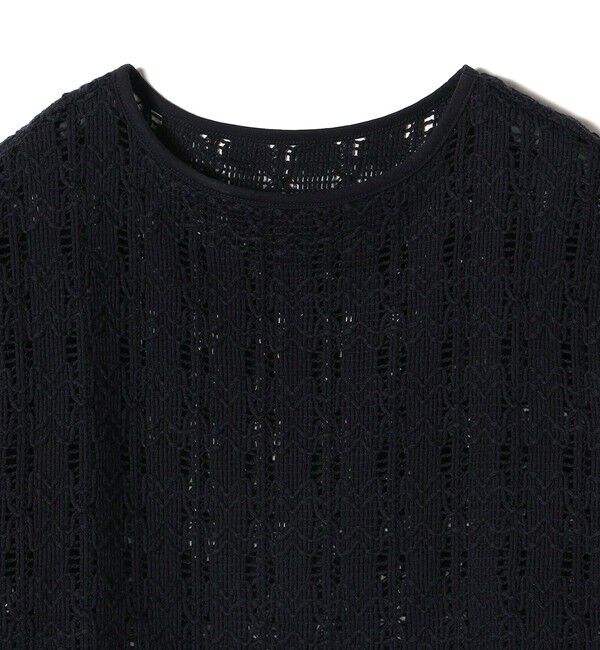 SHIPS for women「〈手洗い可能〉ローゲージ ラッセル 半袖 TEE」|Tシャツ・カットソー|