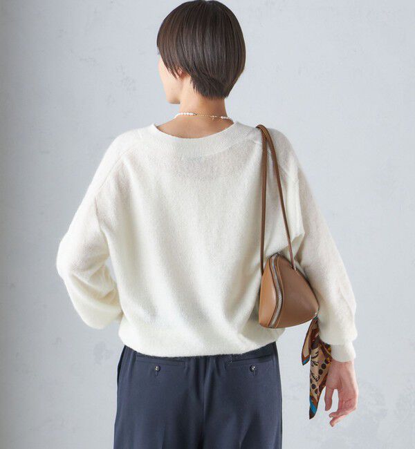 SHIPS for women「〈手洗い可能〉モヘヤ パイル Vネック プルオーバー」|ニット・セーター|