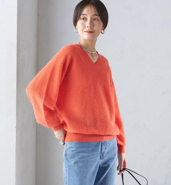 SHIPS for women「〈手洗い可能〉モヘヤ パイル Vネック プルオーバー」|ニット・セーター|