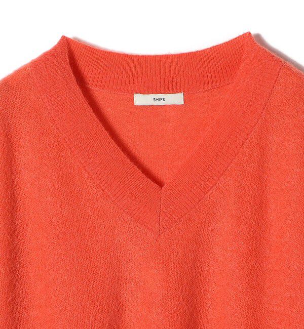 SHIPS for women「〈手洗い可能〉モヘヤ パイル Vネック プルオーバー」|ニット・セーター|