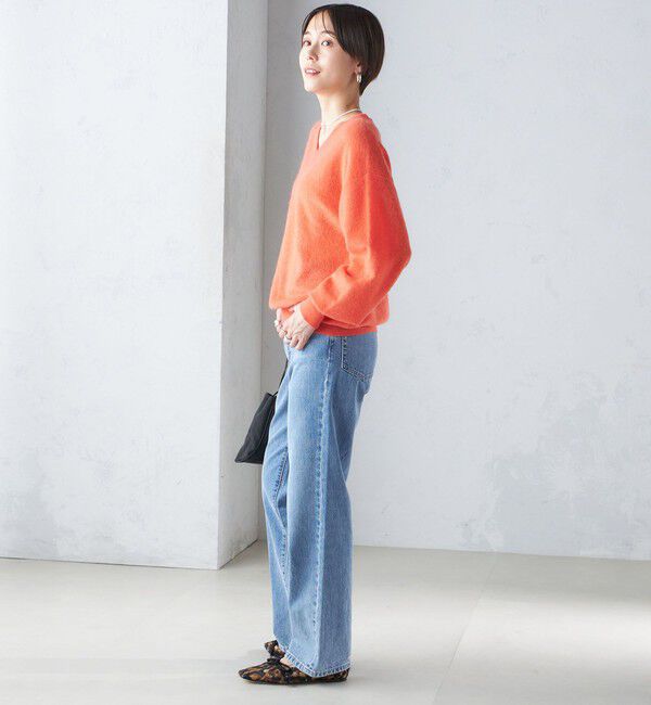 SHIPS for women「〈手洗い可能〉モヘヤ パイル Vネック プルオーバー」|ニット・セーター|