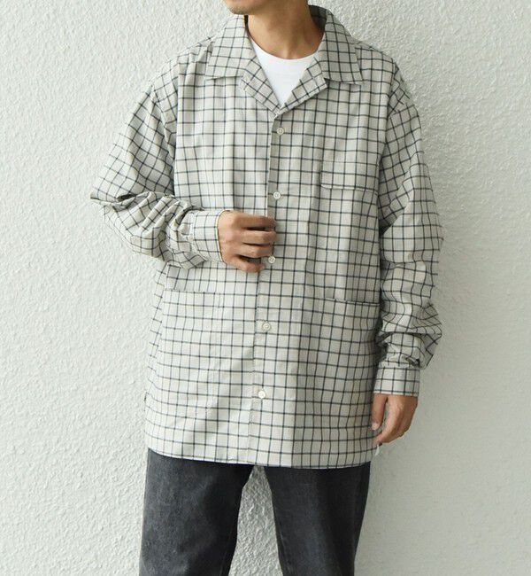 SHIPS any「SHIPS any: モノトーン チェック サイドポケット シャツ ジャケット◇」|シャツ・ブラウス|