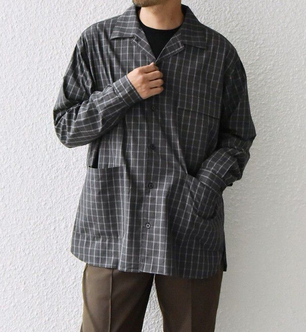 SHIPS any「SHIPS any: モノトーン チェック サイドポケット シャツ ジャケット◇」|シャツ・ブラウス|