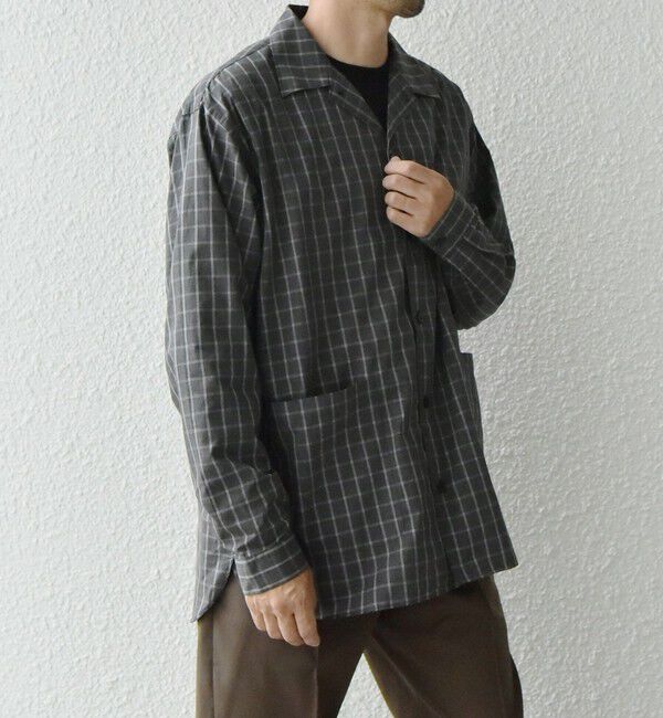 SHIPS any「SHIPS any: モノトーン チェック サイドポケット シャツ ジャケット◇」|シャツ・ブラウス|