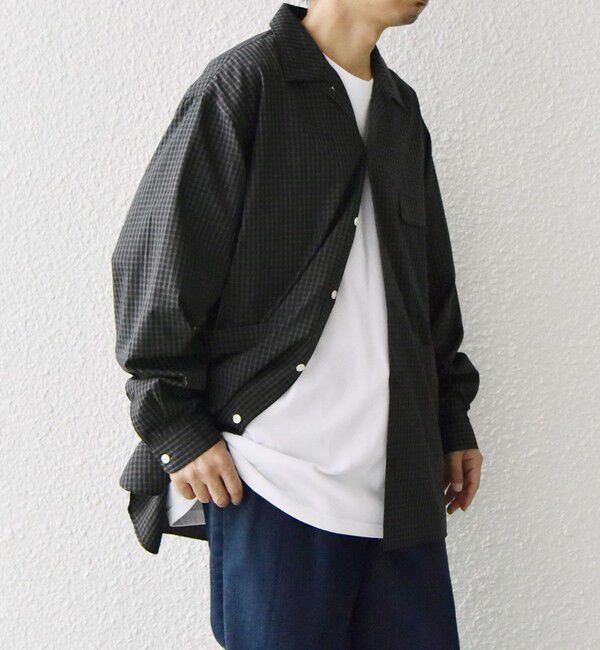SHIPS any「SHIPS any: モノトーン チェック サイドポケット シャツ ジャケット◇」|シャツ・ブラウス|
