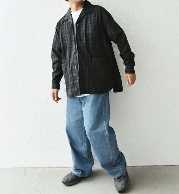 SHIPS any「SHIPS any: モノトーン チェック サイドポケット シャツ ジャケット◇」|シャツ・ブラウス|