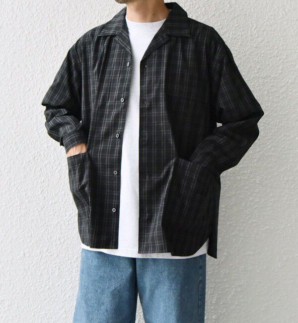 SHIPS any「SHIPS any: モノトーン チェック サイドポケット シャツ ジャケット◇」|シャツ・ブラウス|