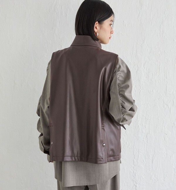 SHIPS for women「Wai＋:スタンドカラー ベスト」|ベスト・ジレ|