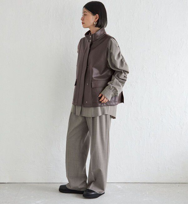 SHIPS for women「Wai＋:スタンドカラー ベスト」|ベスト・ジレ|