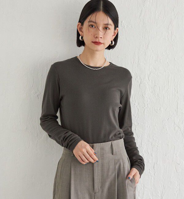 SHIPS for women「Wai＋:〈手洗い可能〉オーガニックコットン カットソー」|Tシャツ・カットソー|