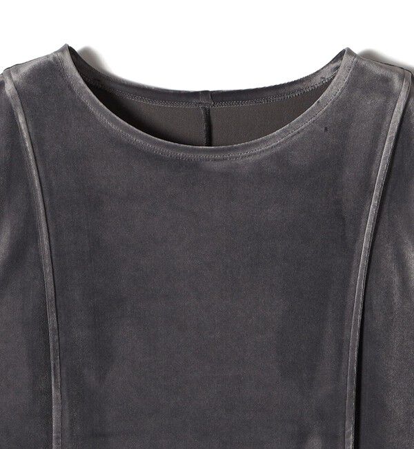 SHIPS for women「Wai＋:〈手洗い可能〉ストレッチ ポリエステル ベロア ワンピース」|ワンピース|