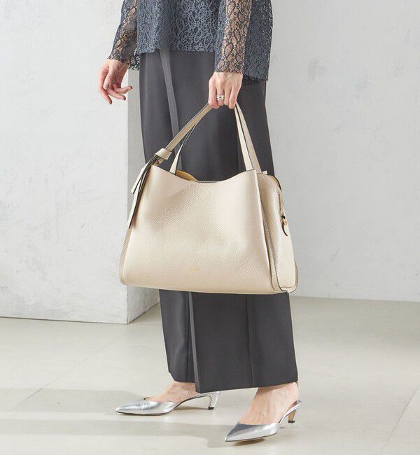 SHIPS for women「MILOS: A4 リボン パーテーション レザー トート M」|トートバッグ|