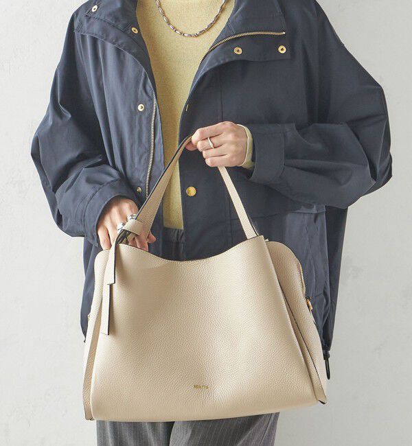 SHIPS for women「MILOS: A4 リボン パーテーション レザー トート M」|トートバッグ|