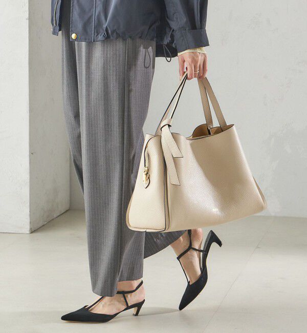 SHIPS for women「MILOS: A4 リボン パーテーション レザー トート M」|トートバッグ|