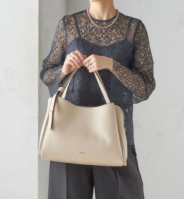 SHIPS for women「MILOS: A4 リボン パーテーション レザー トート M」|トートバッグ|