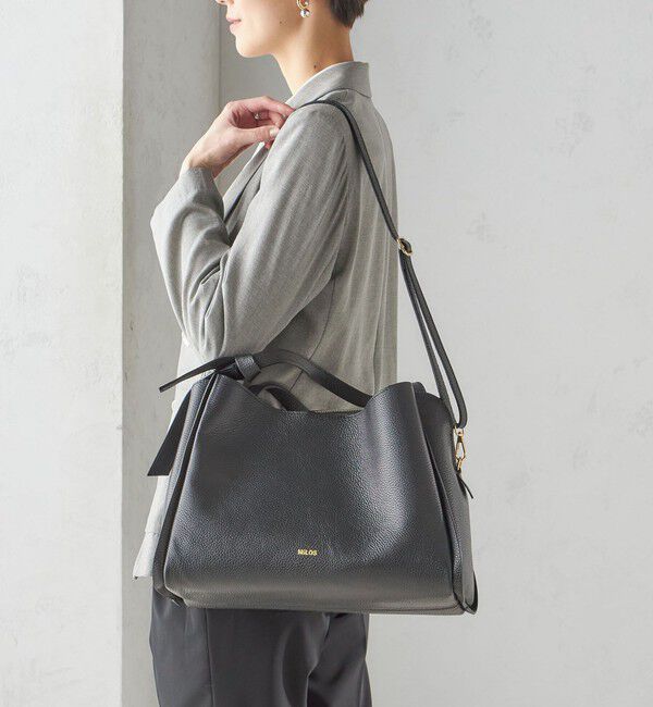 SHIPS for women「MILOS: A4 リボン パーテーション レザー トート M」|トートバッグ|