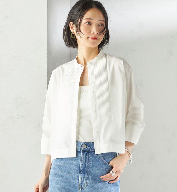 SHIPS for women「〈手洗い可能〉ピンタック 羽織 シャツ」|シャツ・ブラウス|