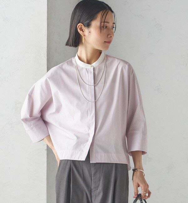 SHIPS for women「〈手洗い可能〉ストライプ 羽織 シャツ」|シャツ・ブラウス|