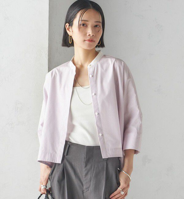 SHIPS for women「〈手洗い可能〉ストライプ 羽織 シャツ」|シャツ・ブラウス|