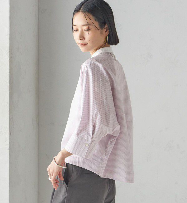 SHIPS for women「〈手洗い可能〉ストライプ 羽織 シャツ」|シャツ・ブラウス|