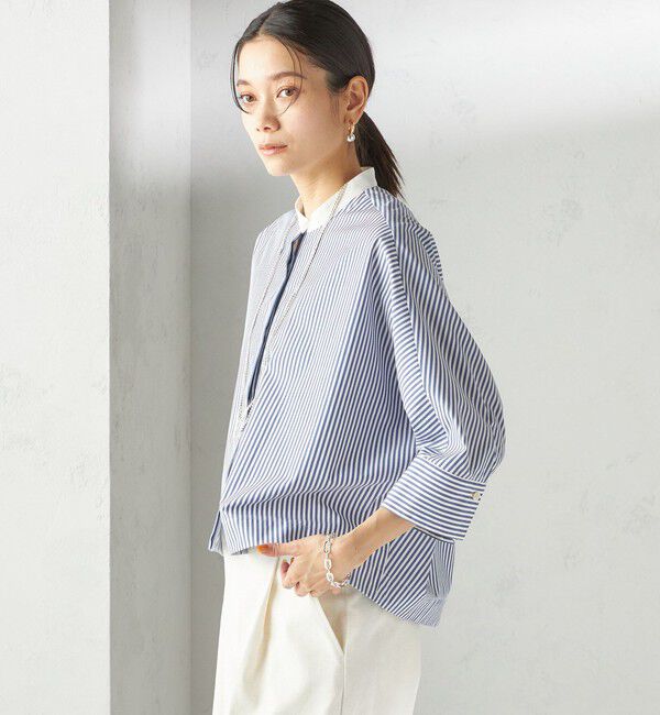 SHIPS for women「〈手洗い可能〉ストライプ 羽織 シャツ」|シャツ・ブラウス|