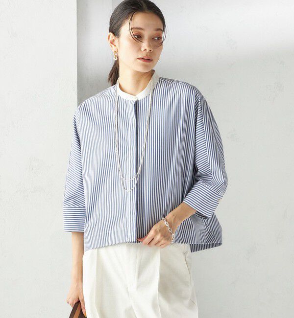 SHIPS for women「〈手洗い可能〉ストライプ 羽織 シャツ」|シャツ・ブラウス|