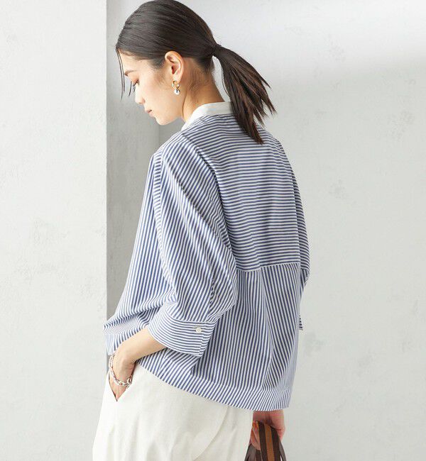 SHIPS for women「〈手洗い可能〉ストライプ 羽織 シャツ」|シャツ・ブラウス|