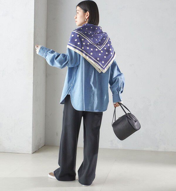 SHIPS for women「【SHIPS別注】manipuri: 50th ANNIV エンブレム スカーフ 88&times;88」|バンダナ・スカーフ|