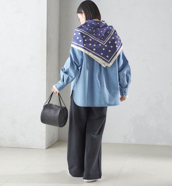 SHIPS for women「【SHIPS別注】manipuri: 50th ANNIV エンブレム スカーフ 88&times;88」|バンダナ・スカーフ|