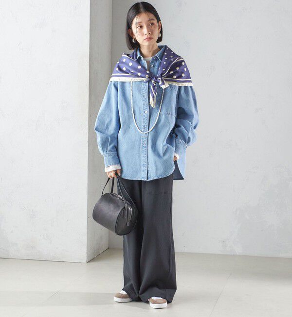 SHIPS for women「【SHIPS別注】manipuri: 50th ANNIV エンブレム スカーフ 88&times;88」|バンダナ・スカーフ|