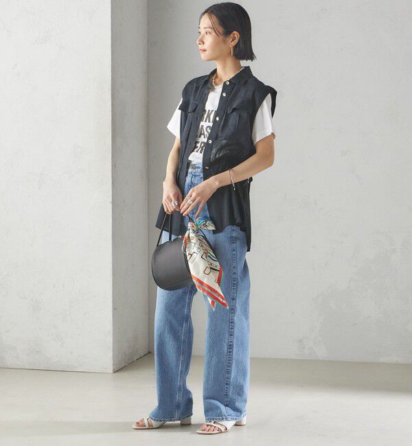 SHIPS for women「〈手洗い可能〉IMPERIAL LINEN Wポケット ノースリーブ シャツ」|シャツ・ブラウス|