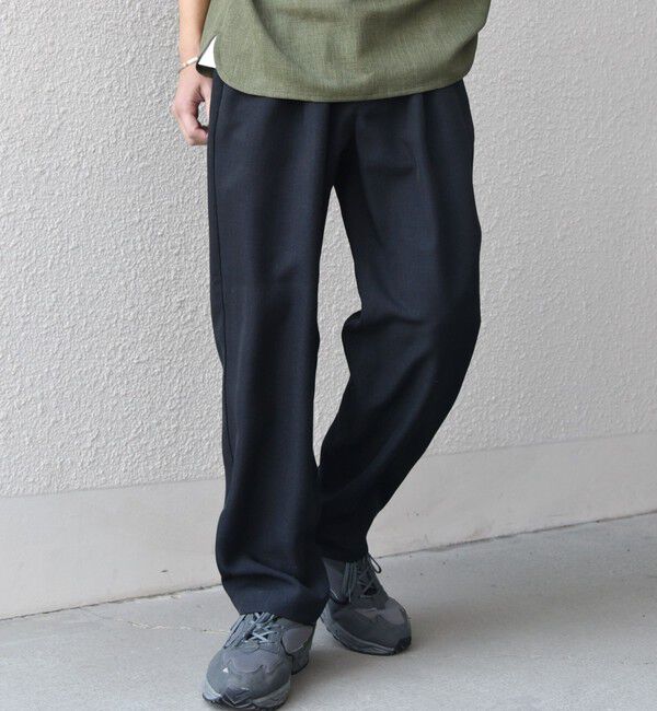 SHIPS any「SHIPS any:〈洗濯機可能〉リネンライク セミワイド パンツ(セットアップ対応) 25SS◇」|チノ|