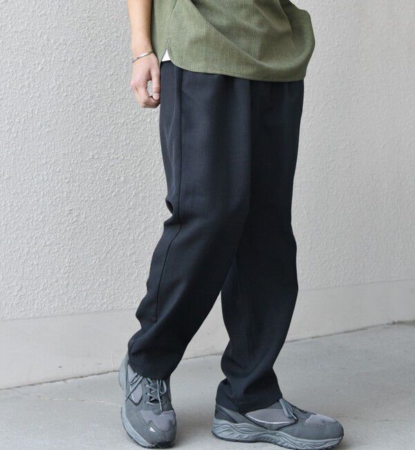 SHIPS any「SHIPS any:〈洗濯機可能〉リネンライク セミワイド パンツ(セットアップ対応) 25SS◇」|チノ|