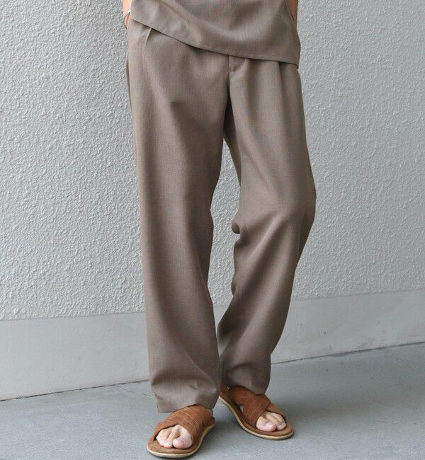 SHIPS any「SHIPS any:〈洗濯機可能〉リネンライク セミワイド パンツ(セットアップ対応) 25SS◇」|チノ|